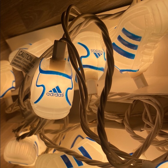 Adidas White and Blue Shoe String Lights royal blue eggshell vintage - Picture 2 of 10